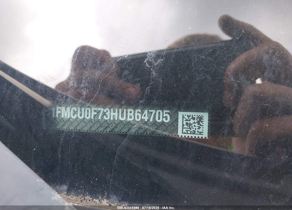 2017 FORD ESCAPE S VIN: 1FMCU0F73HUB64705