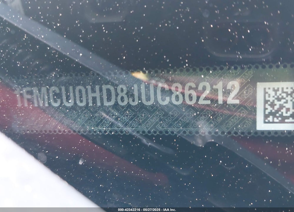 2018 FORD ESCAPE SEL VIN: 1FMCU0HD8JUC86212