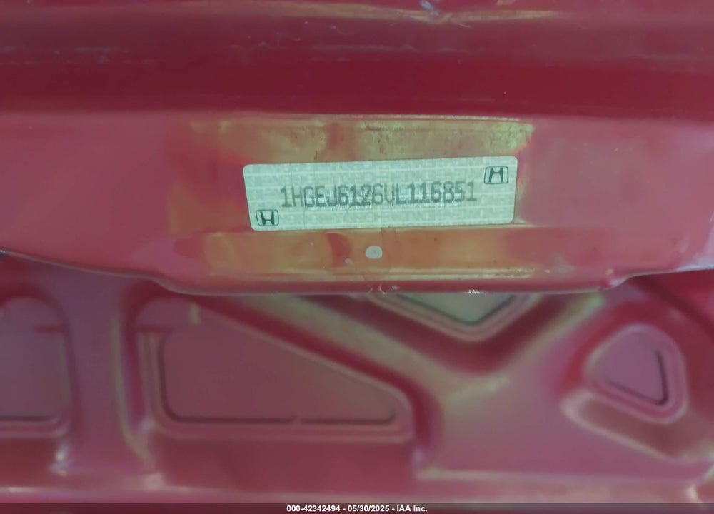 1997 HONDA CIVIC VIN: 1HGEJ6126VL116851