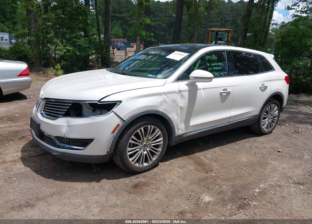 2016 LINCOLN MKX RESERVE VIN: 2LMTJ8LR8GBL67708