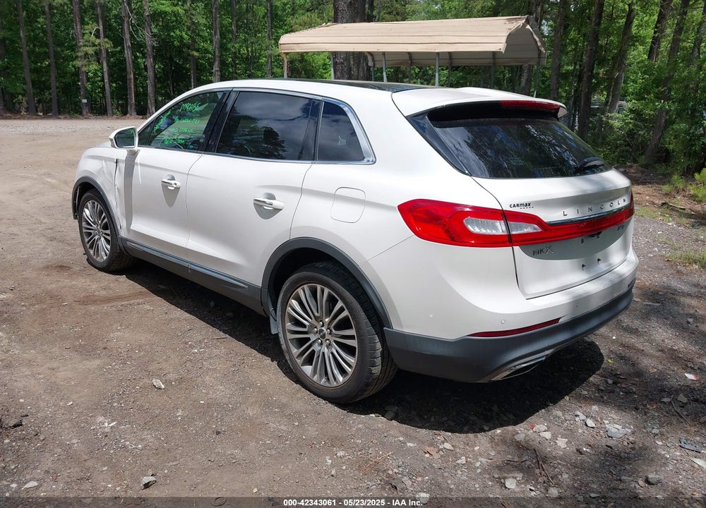 2016 LINCOLN MKX RESERVE VIN: 2LMTJ8LR8GBL67708