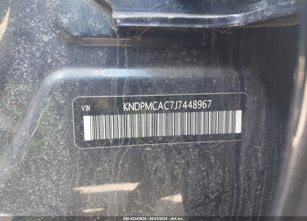 2018 KIA SPORTAGE VIN: KNDPMCAC7J7448967