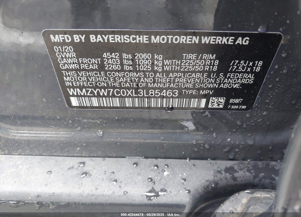 2020 MINI COOPER COUNTRYMAN VIN: WMZYW7C0XL3L85463