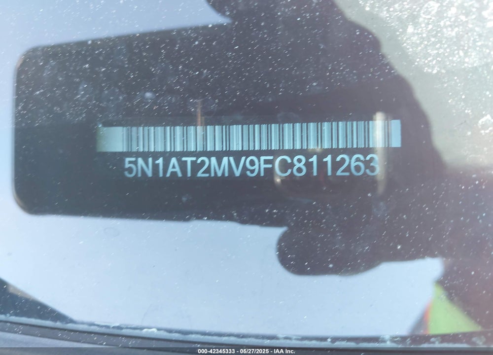 2015 NISSAN ROGUE S VIN: 5N1AT2MV9FC811263