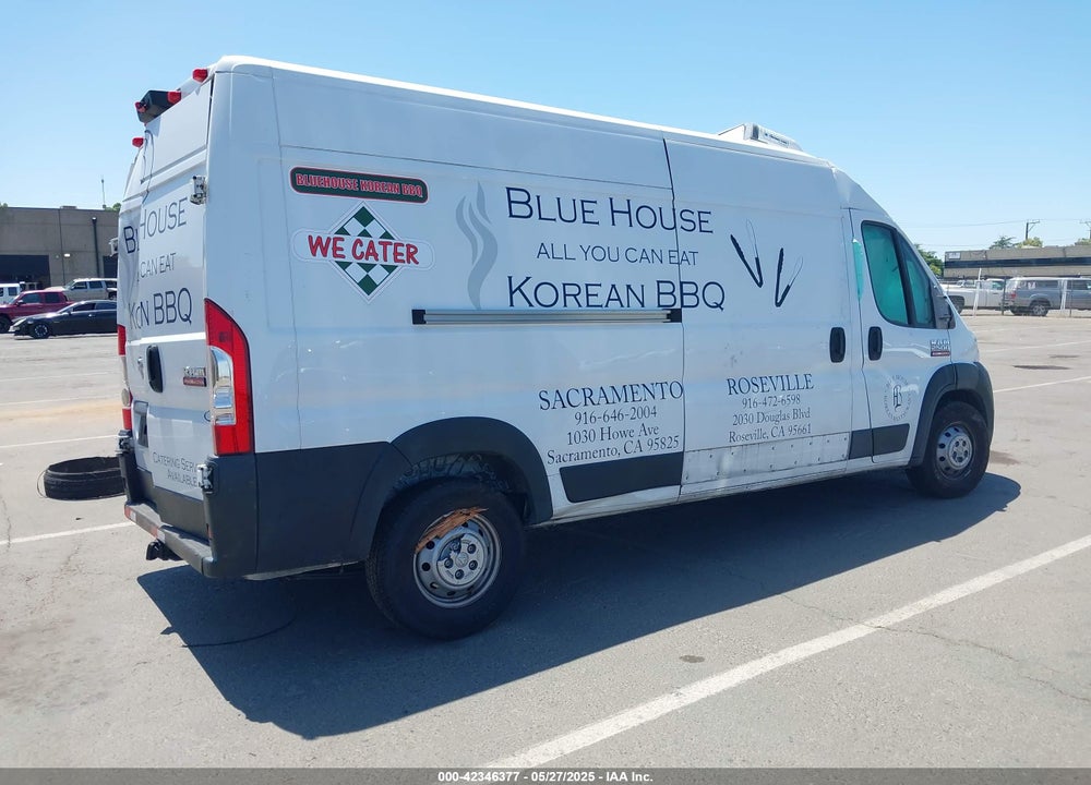 2019 RAM PROMASTER 2500 HIGH ROOF 159 WB VIN: 3C6TRVDG9KE515166