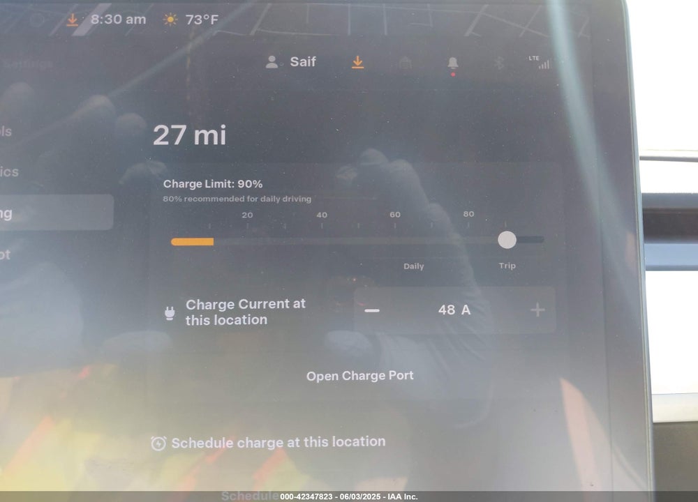 2019 TESLA MODEL 3 LONG RANGE/PERFORMANCE VIN: 5YJ3E1EB5KF454456