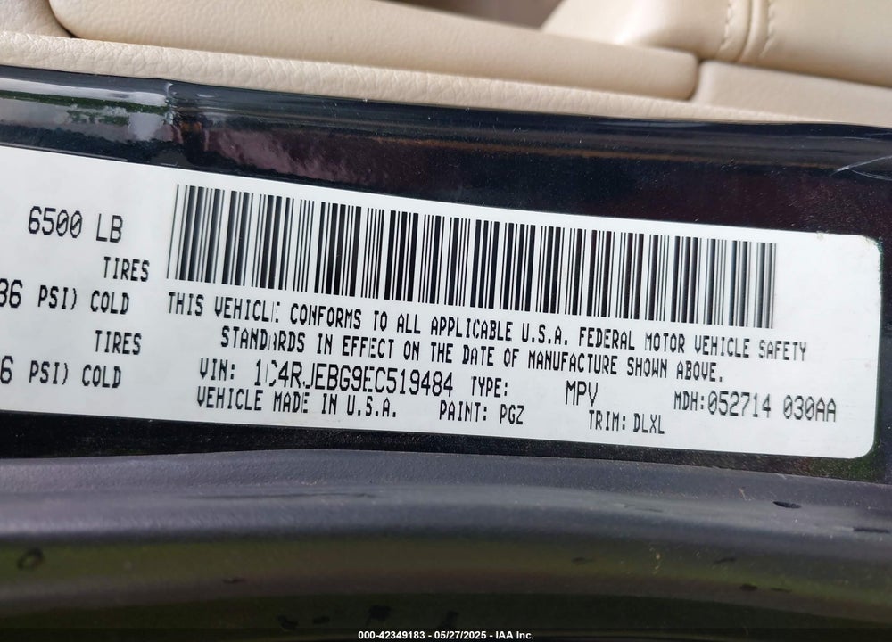 2014 JEEP GRAND CHEROKEE LIMITED VIN: 1C4RJEBG9EC519484