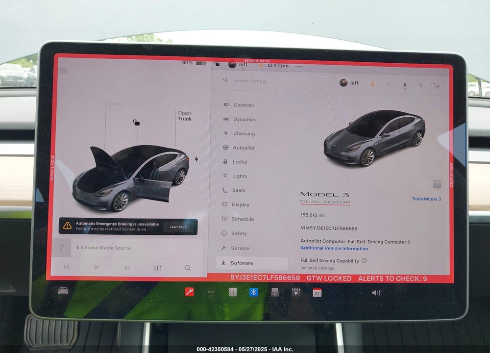 2020 TESLA MODEL 3 VIN: 5YJ3E1EC7LF586659