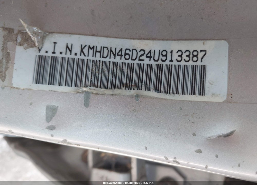 2004 HYUNDAI ELANTRA GLS/GT VIN: KMHDN46D24U913387