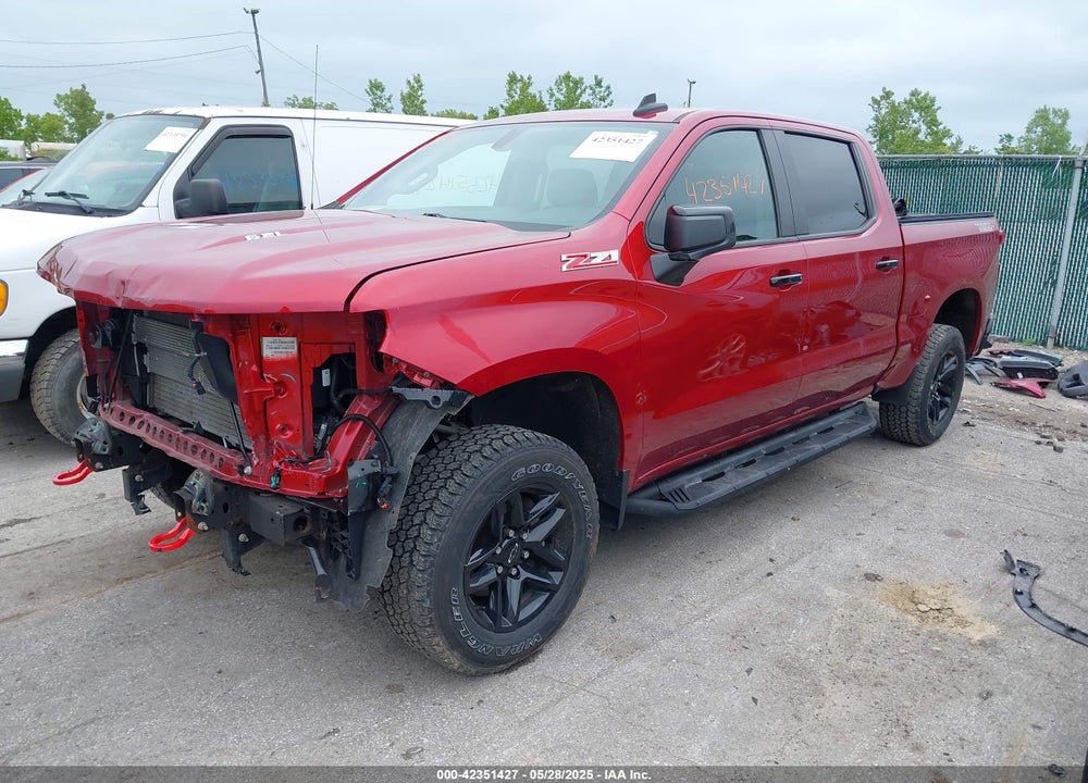 2021 CHEVROLET SILVERADO 1500 4WD SHORT BED LT TRAIL BOSS VIN: 1GCPYFEL7MZ168474