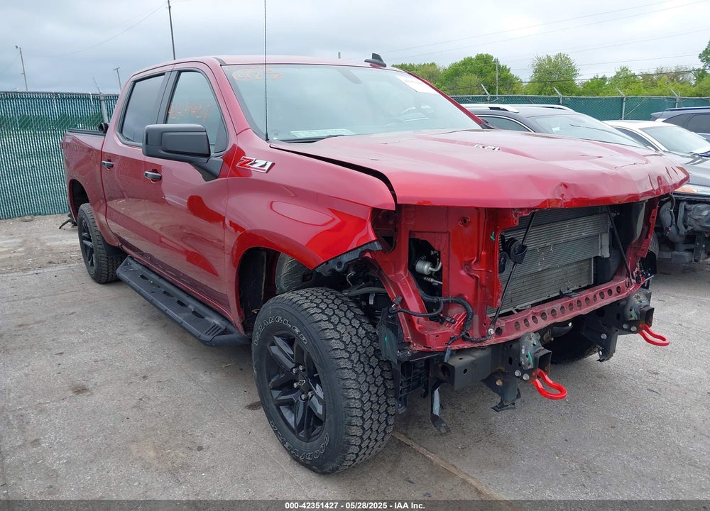 2021 CHEVROLET SILVERADO 1500 4WD SHORT BED LT TRAIL BOSS VIN: 1GCPYFEL7MZ168474