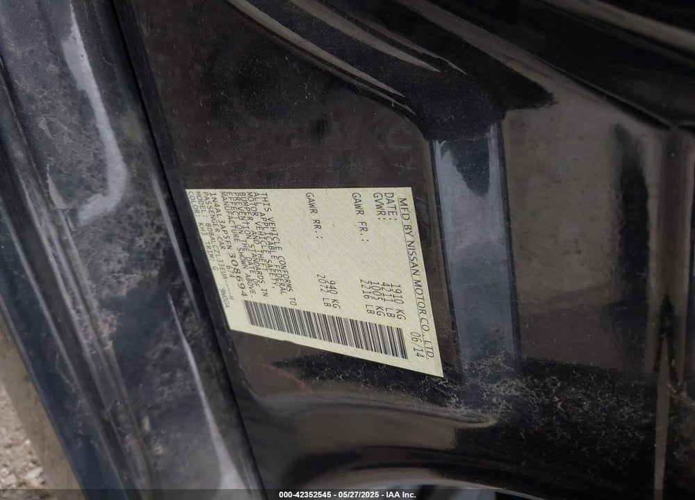 2015 NISSAN ALTIMA 2.5 S VIN: 1N4AL3AP5FN308694