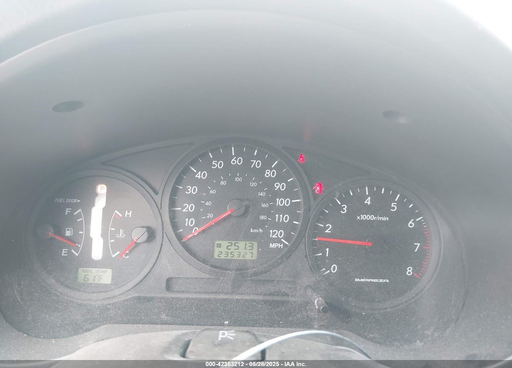 2007 SUBARU IMPREZA VIN: JF1GG61607H817826