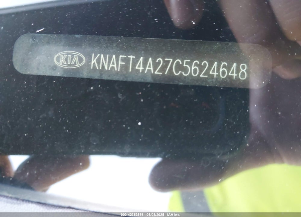 2012 KIA FORTE LX VIN: KNAFT4A27C5624648