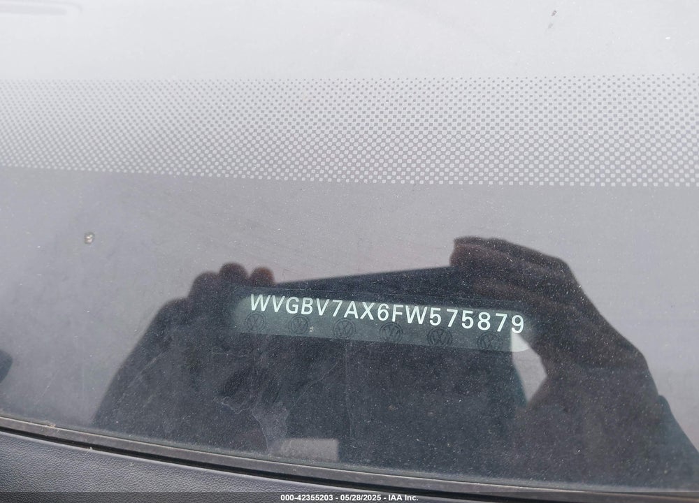 2015 VOLKSWAGEN TIGUAN S VIN: WVGBV7AX6FW575879
