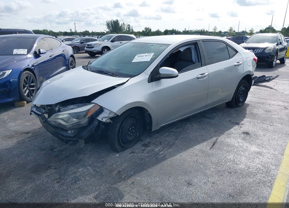 2016 TOYOTA COROLLA VIN: 5YFBURHE2GP548986