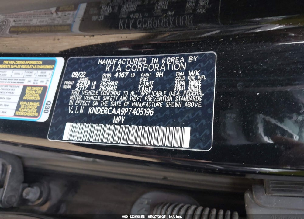 2023 KIA SELTOS EX VIN: KNDERCAA9P7405196