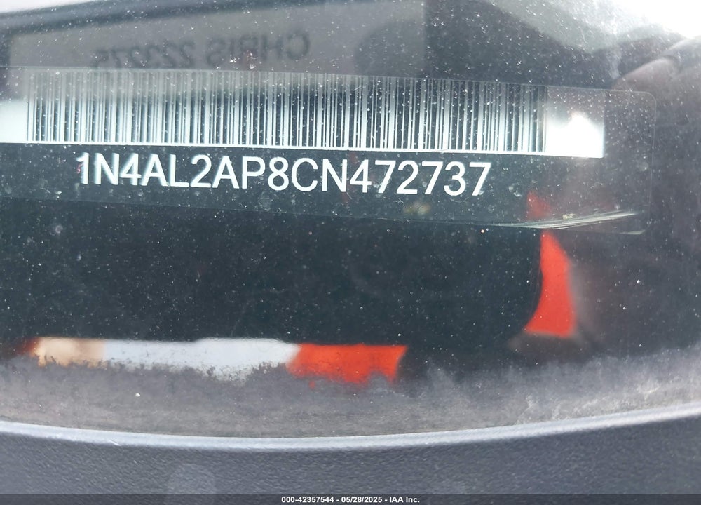2012 NISSAN ALTIMA VIN: 1N4AL2AP8CN472737