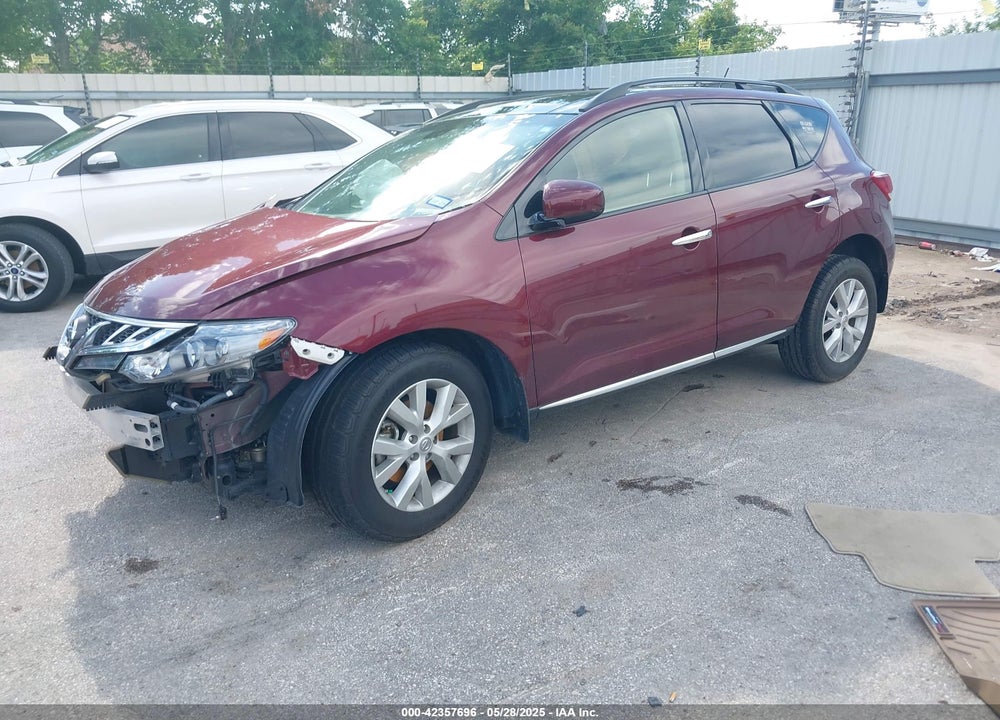 2012 NISSAN MURANO VIN: JN8AZ1MU5CW119309