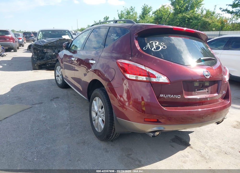 2012 NISSAN MURANO VIN: JN8AZ1MU5CW119309
