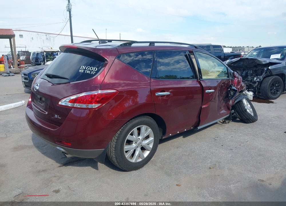2012 NISSAN MURANO VIN: JN8AZ1MU5CW119309