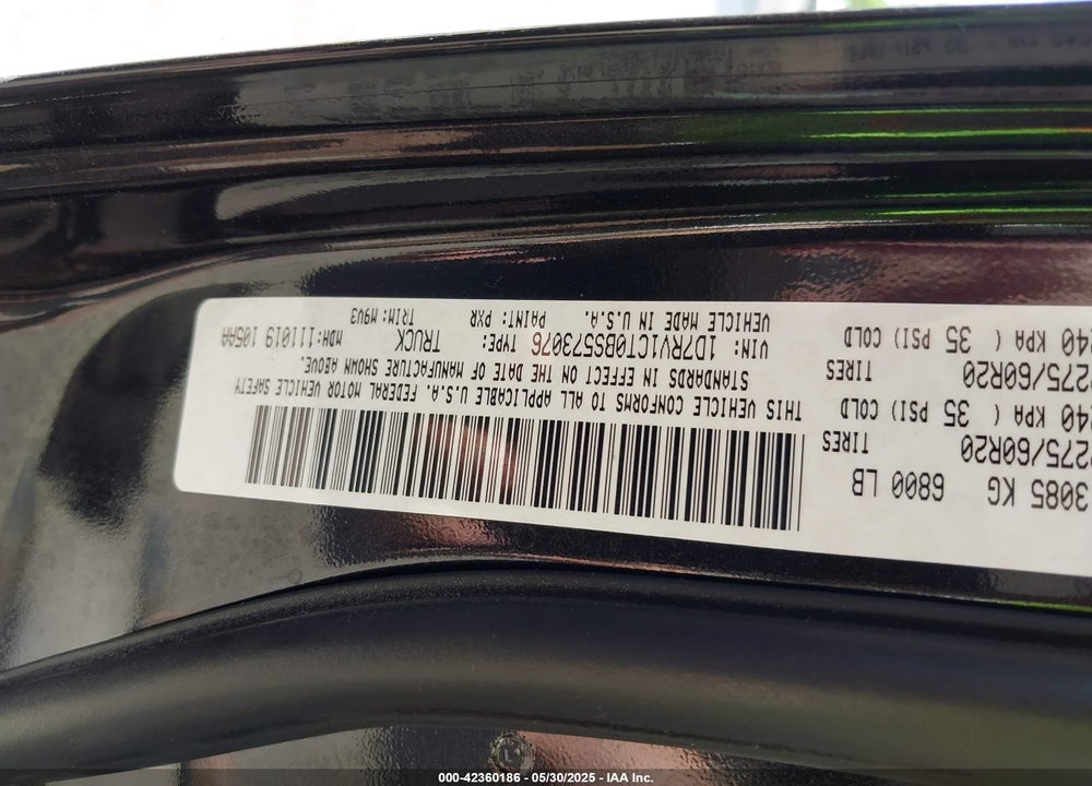 2011 RAM 1500 SLT VIN: 1D7RV1CT0BS573076