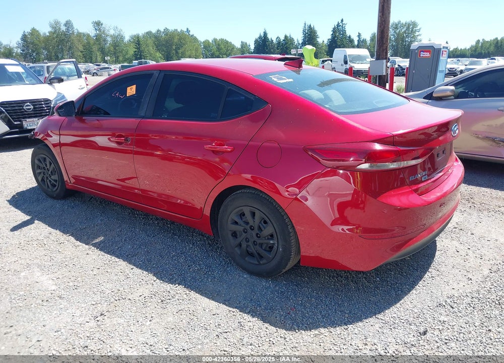 2017 HYUNDAI ELANTRA VIN: 5NPD74LF1HH123907