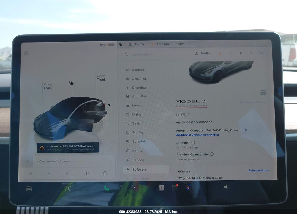 2022 TESLA MODEL 3 VIN: 5YJ3E1EC0NF165739