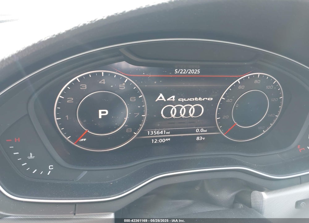 2017 AUDI A4 VIN: WAUENAF46HN009966