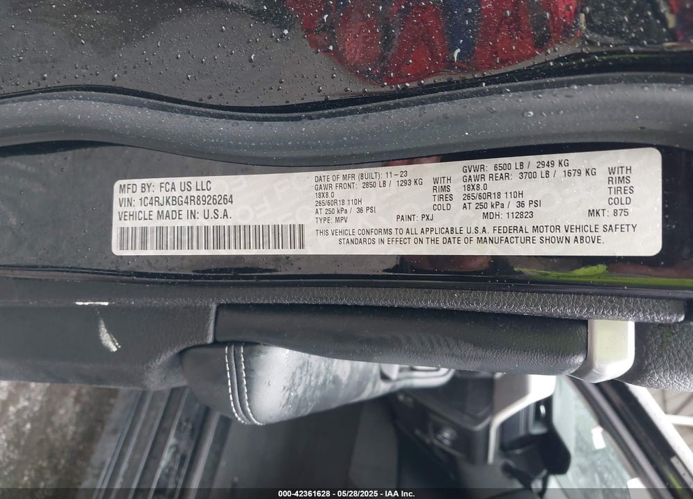 2024 JEEP GRAND CHEROKEE L VIN: 1C4RJKBG4R8926264