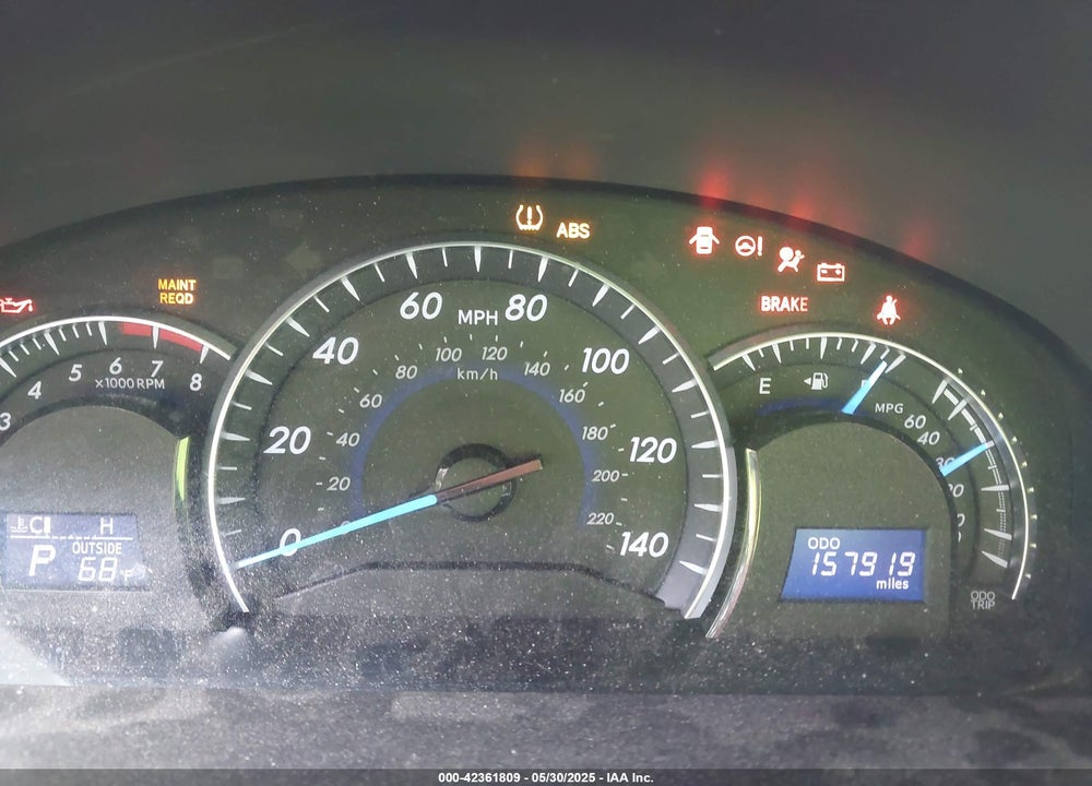 2012 TOYOTA CAMRY XLE VIN: 4T4BF1FK8CR262319