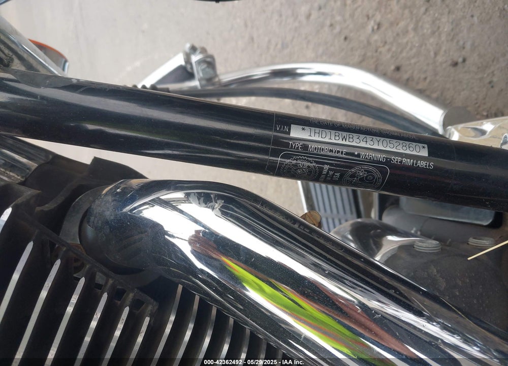 2003 HARLEY-DAVIDSON FLSTCI VIN: 1HD1BWB343Y052860