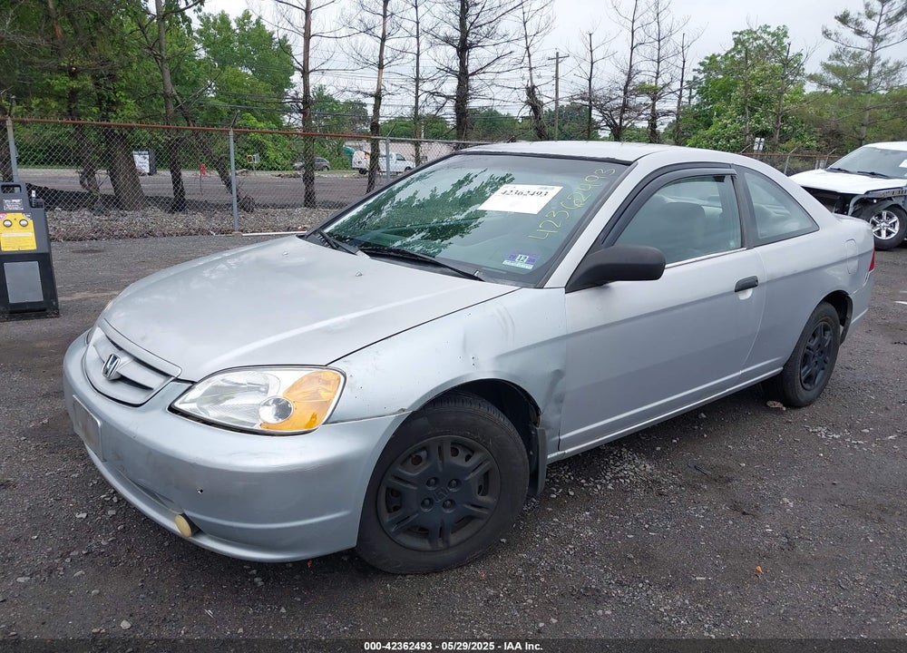 2001 HONDA CIVIC LX VIN: 1HGEM22501L087222