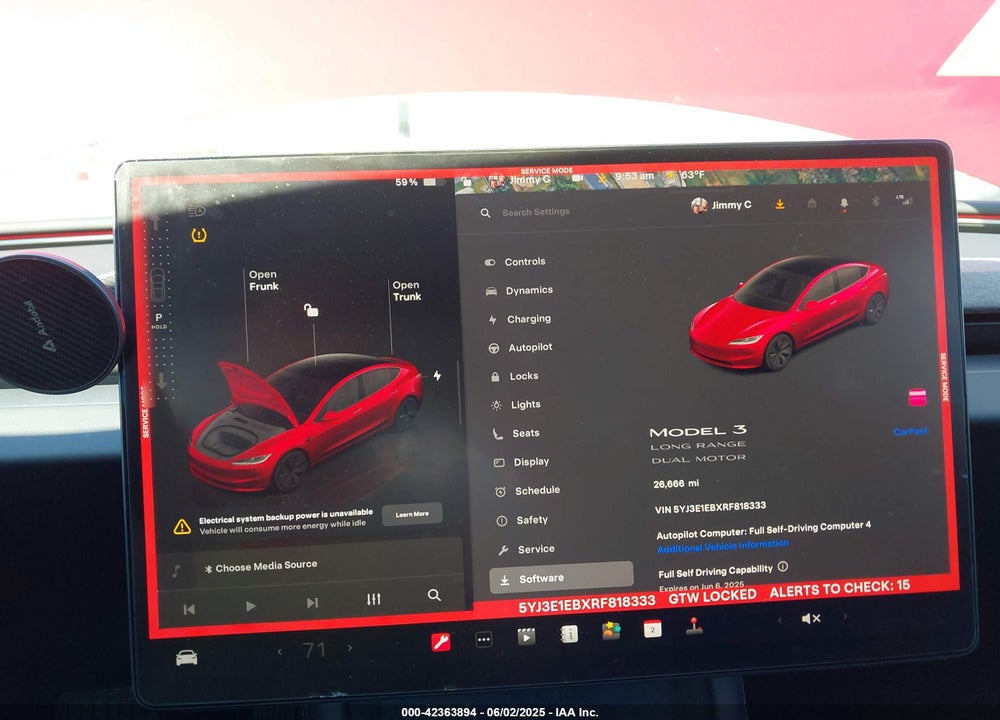2024 TESLA MODEL 3 VIN: 5YJ3E1EBXRF818333