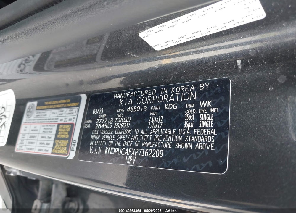 2023 KIA SPORTAGE LX VIN: KNDPUCAFXP7162209