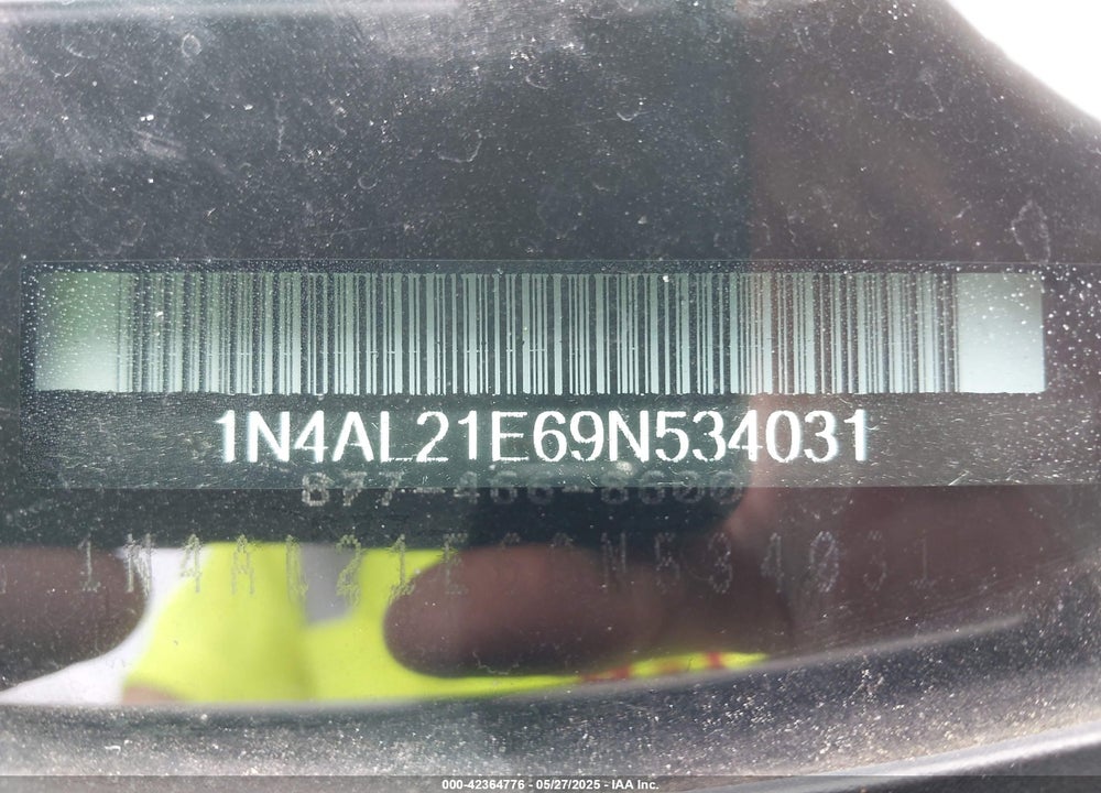 2009 NISSAN ALTIMA VIN: 1N4AL21E69N534031
