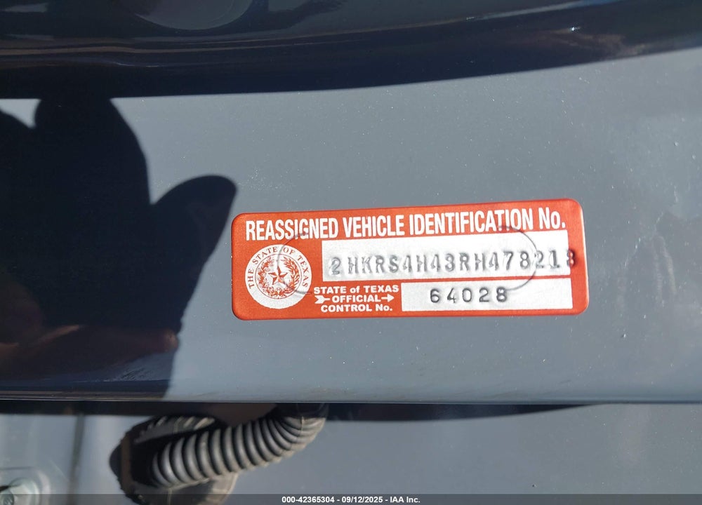2024 HONDA CR-V EX AWD VIN: 2HKRS4H43RH478218