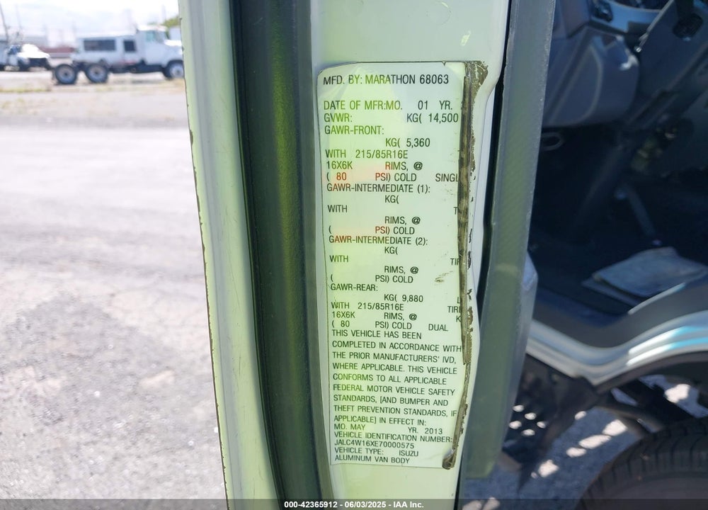 2014 ISUZU NPR HD DSL REG AT VIN: JALC4W16XE7000575