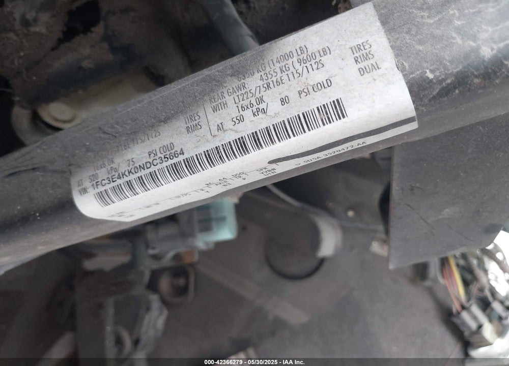 2022 FORD ECONOLINE E450 SUPER DUTY COMMERCIAL STRIPPED CHASSIS VIN: 1FC3E4KK0NDC35664