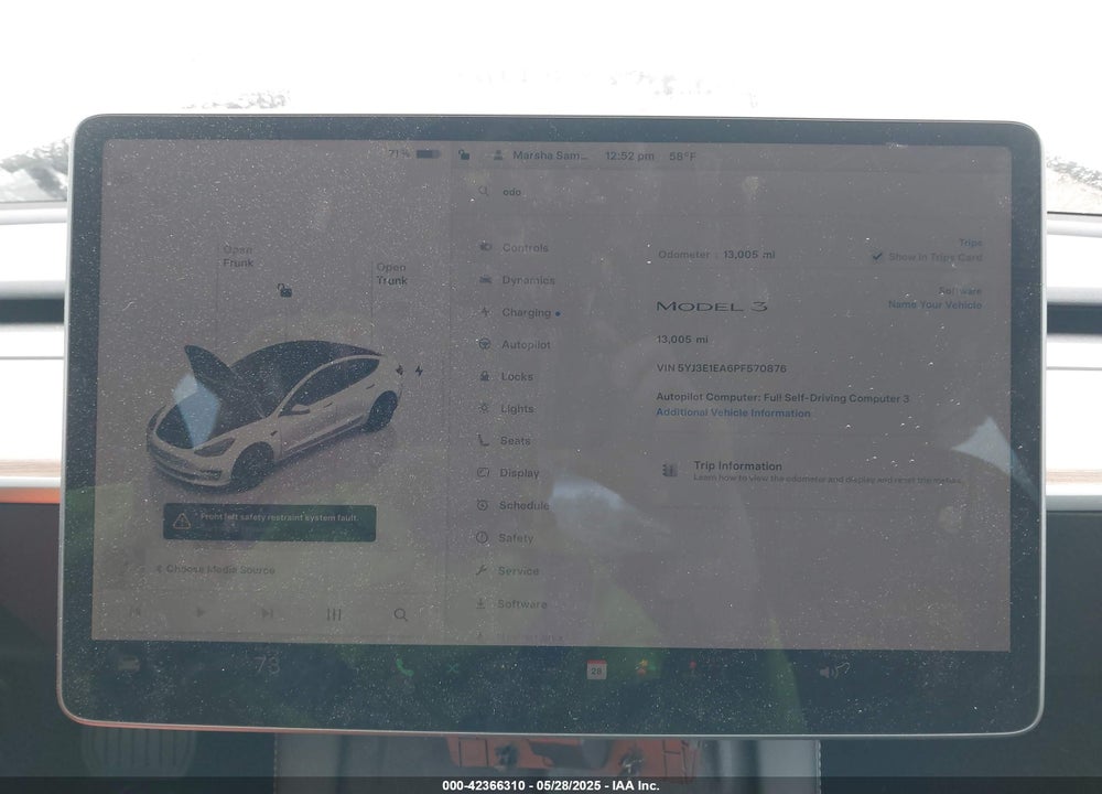 2023 TESLA MODEL 3 VIN: 5YJ3E1EA6PF570876