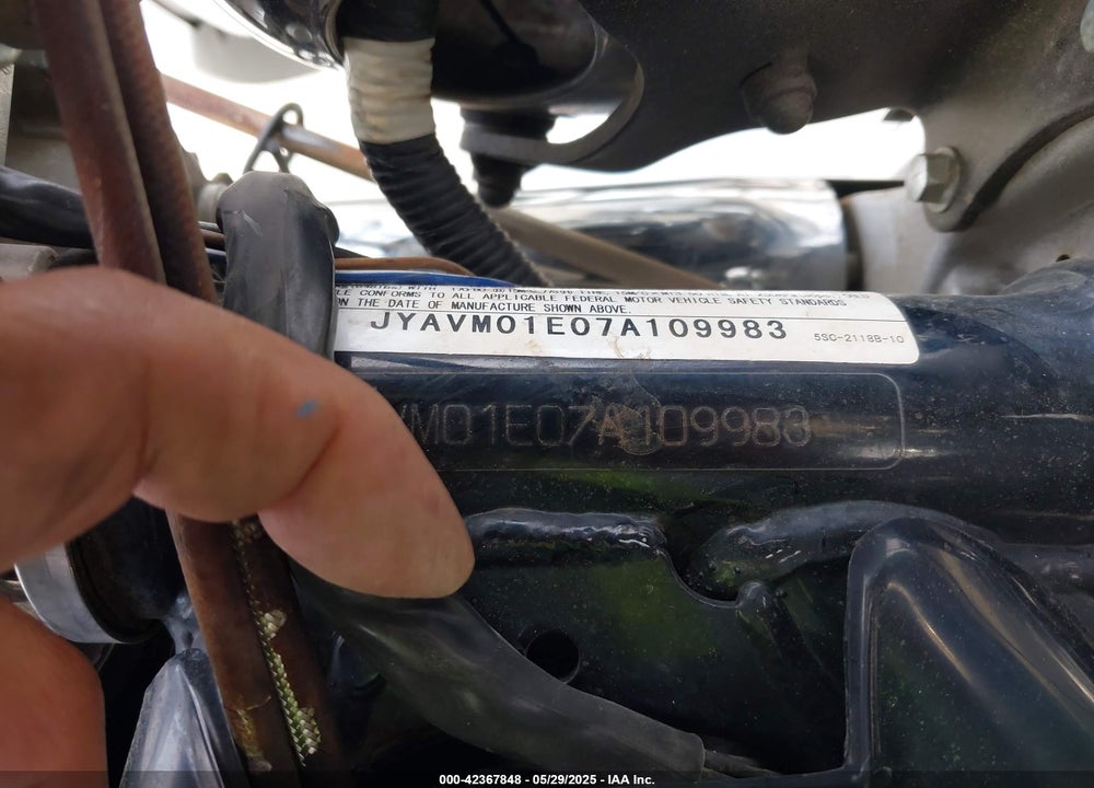 2007 YAMAHA XVS650 VIN: JYAVM01E07A109983