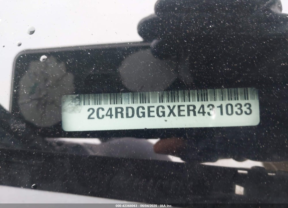 2014 DODGE GRAND CARAVAN R/T VIN: 2C4RDGEGXER431033