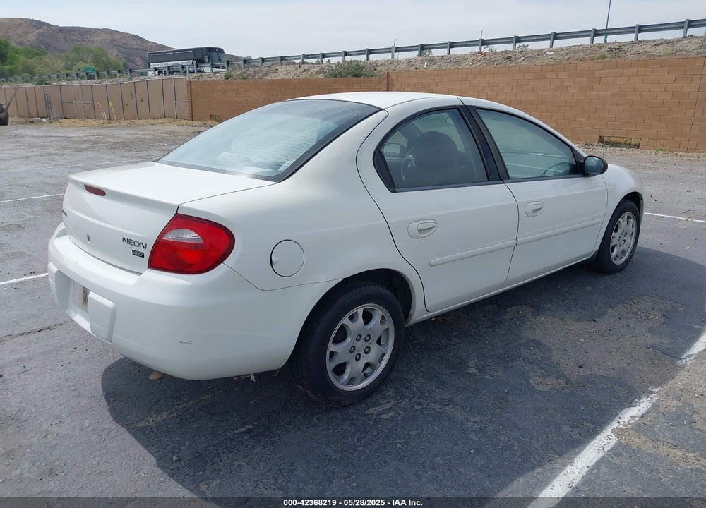 2004 DODGE NEON SXT VIN: 1B3ES56C84D528853
