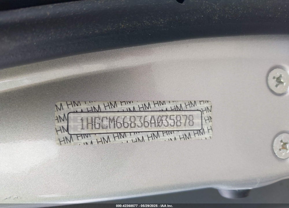 2006 HONDA ACCORD 3.0 EX VIN: 1HGCM66836A035878