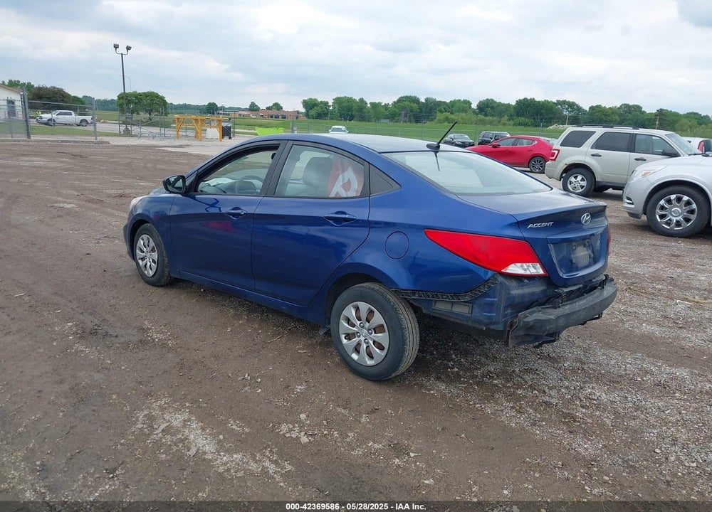 2017 HYUNDAI ACCENT VIN: KMHCT4AE5HU186320