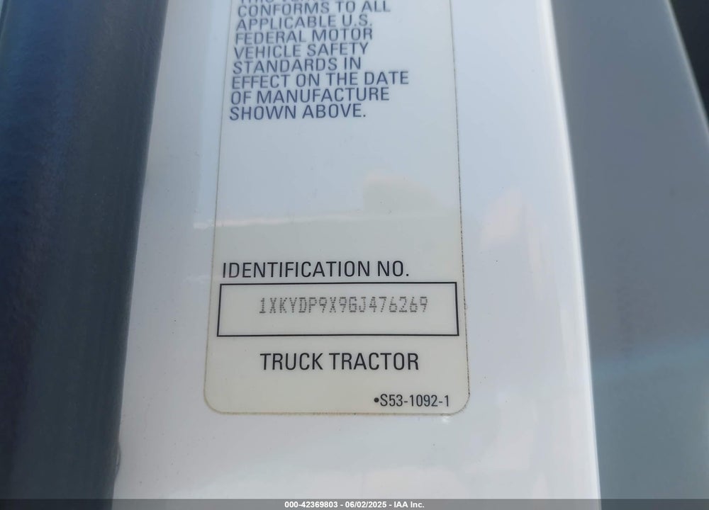 2016 KENWORTH T680 T680 VIN: 1XKYDP9X9GJ476269