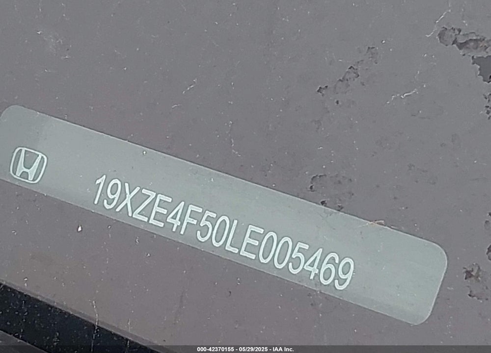 2020 HONDA INSIGHT EX VIN: 19XZE4F50LE005469