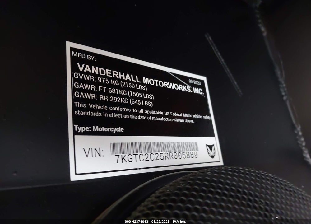 2024 VANDERHALL CARMEL VIN: 7KGTC2C25RR005889