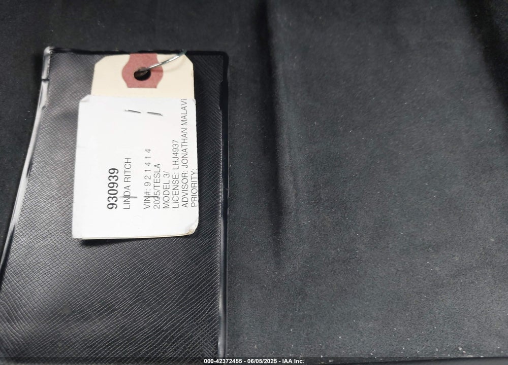 2025 TESLA MODEL 3 LONG RANGE REAR-WHEEL DRIVE VIN: 5YJ3E1EA3SF921414