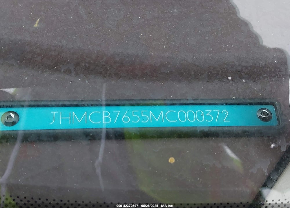 1991 HONDA ACCORD LX/EX VIN: JHMCB7655MC000372